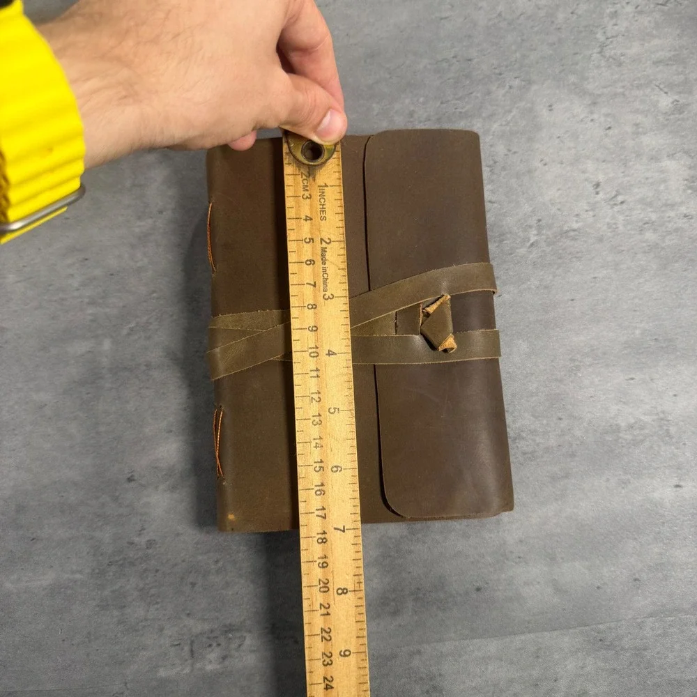 Handmade Leather Journal Brown Rustic Wrap Tie Sketchbook Diary Notebook